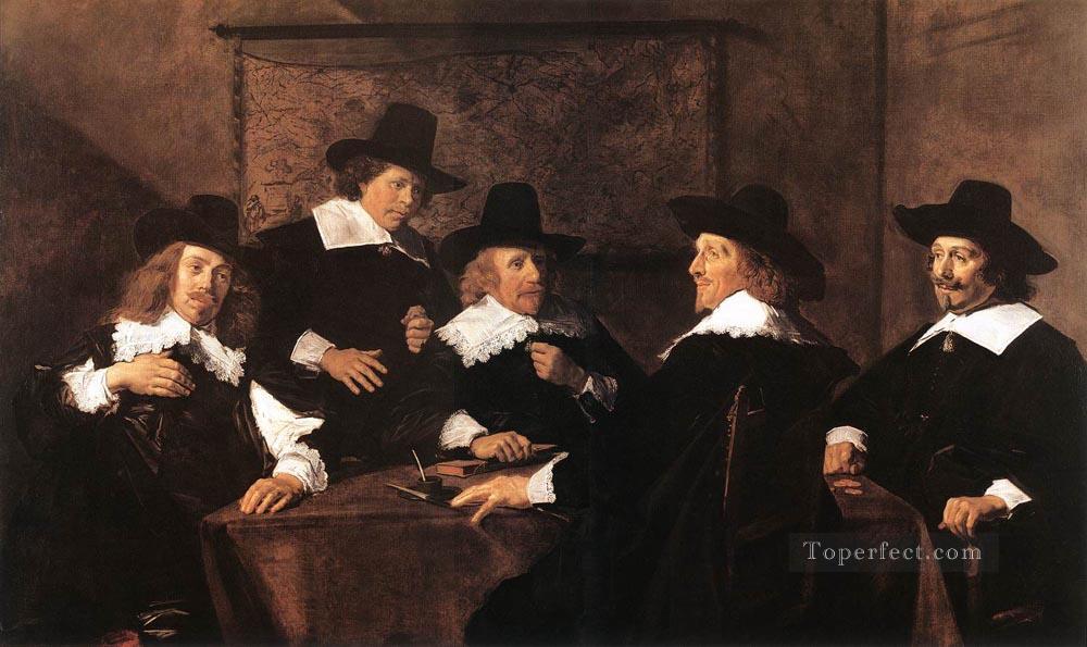 Regentes del Hospital St Elizabeth de Haarlem retrato de la Edad de Oro holandesa Frans Hals Pintura al óleo